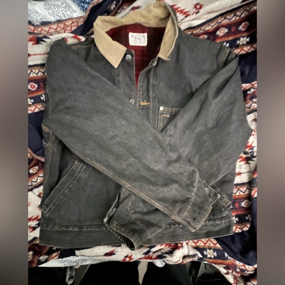 **Sold***Vintage Polo Ralph Lauren Dark Denim Jacket buffalo blanket line cordry - Picture 9 of 12